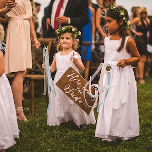 Here comes the Bride Sign, Ringer Bearer, Flower Girl Don't worry ladies, i'm still single Wooden Wedding Signs Wood HCB001 image 7