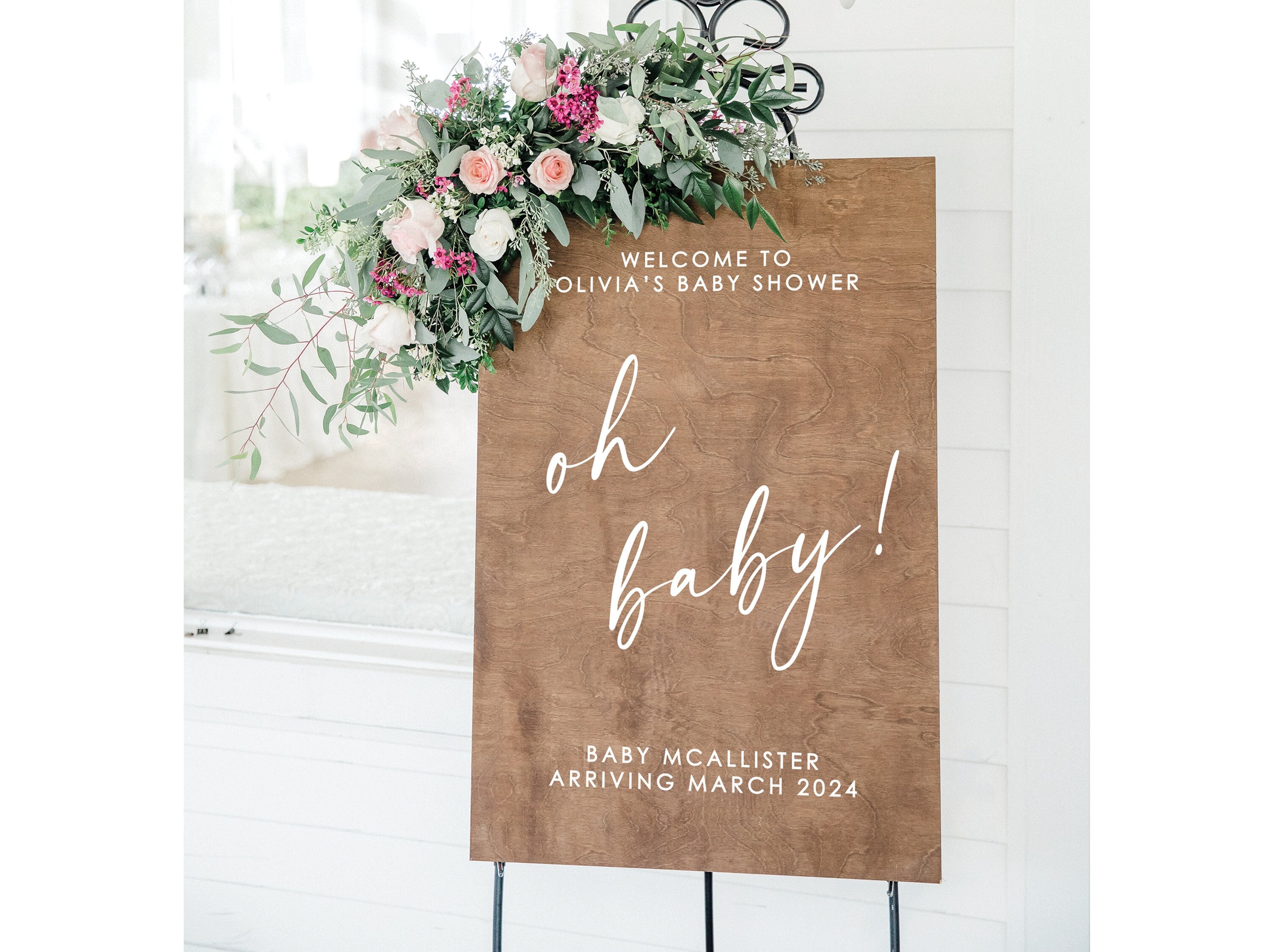 Welcome Schild Aus Holz Für Hochzeit – Personalisierbar, 18x24 Zoll, Rustikales Design, Für Innen & Außen