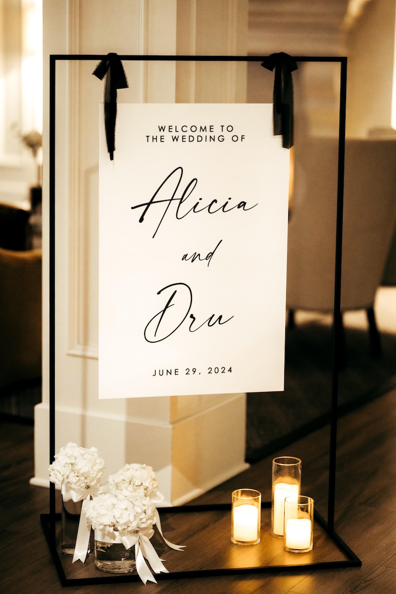 Wedding Welcome Sign Acrylic