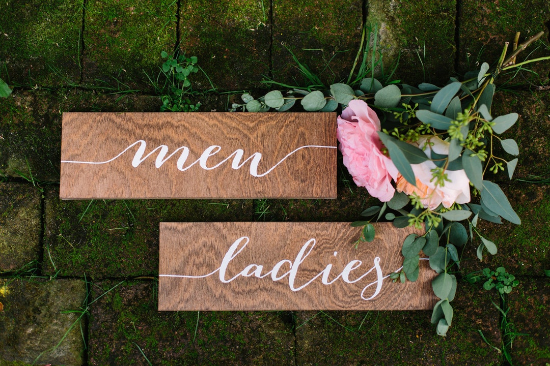 Restroom Signs - Ladies Men - Bathroom Signs - Men and Women Signs ...