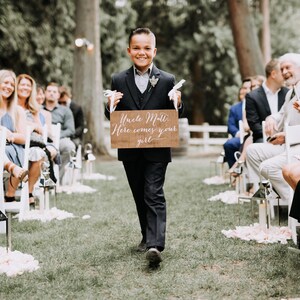 Here comes the Bride Sign, Ringer Bearer, Flower Girl Don't worry ladies, i'm still single Wooden Wedding Signs Wood HCB001 image 8