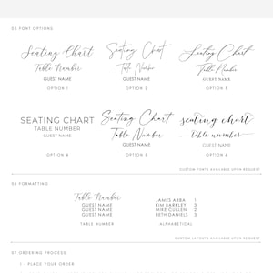 Acrylic Wedding Seating Chart Sign, Personalized Table Assignment image 3
