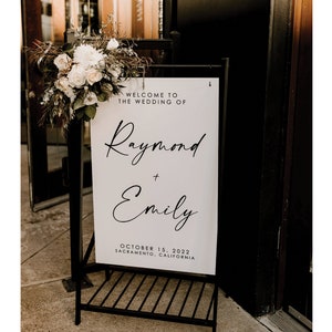Wedding welcome sign, acrylic wedding sign, wedding signs, acrylic wedding signage, custom acrylic sign, last name, engagement WEL033-test