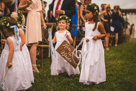 Here Comes the Bride Sign, Ringer Bearer, Flower Girl - Don't Worry Ladies,  I'm Still Single - Wooden Wedding Signs - Wood HCB001 - Etsy