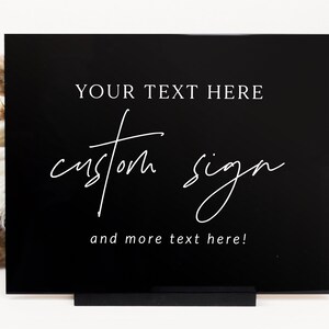 Custom acrylic tabletop sign, Custom lucite sign, wedding sign, custom acrylic wedding sign, Acrylic sign personalized- CUS001