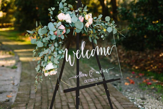 Wedding Welcome Sign Wedding Signs Acrylic Wedding Sign Lucite Wedding Sign Wedding Signs Acrylic Acrylic Wedding Signs WEL000 c