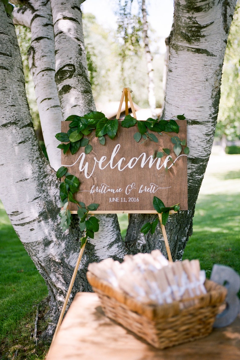Wedding Welcome Sign, Welcome sign, Wedding Wood Welcome Sign, Wedding sign, Acrylic Wedding Sign, Wood Wedding Sign, Rustic modern WEL000 image 6
