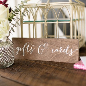 Gifts and Cards Sign - Wooden Wedding Signs - Wood -nc