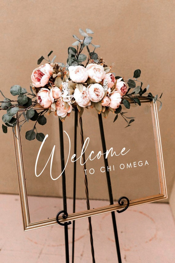 Sorority Sign Modern Sorority Rush Sign Acrylic Etsy
