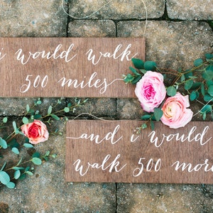 Mr and Mrs Signs, Mr and Mrs Chair Signs, Mr and Mrs, I would walk 500 miles sign, Wooden Wedding Signs, Mr Mrs signs, Mr Mrs chair nc image 1