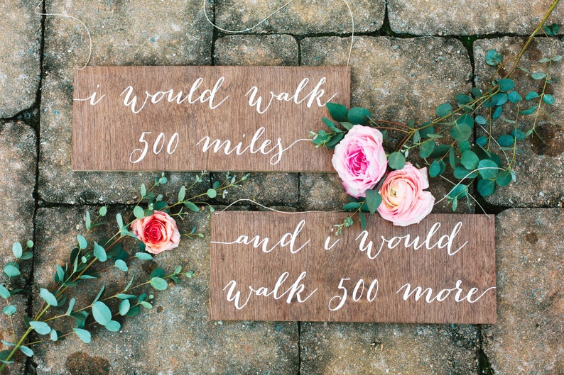 Mr and Mrs Signs, Mr and Mrs Chair Signs, Mr and Mrs, I would walk 500 miles sign, Wooden Wedding Signs, Mr Mrs signs, Mr Mrs chair nc image 1