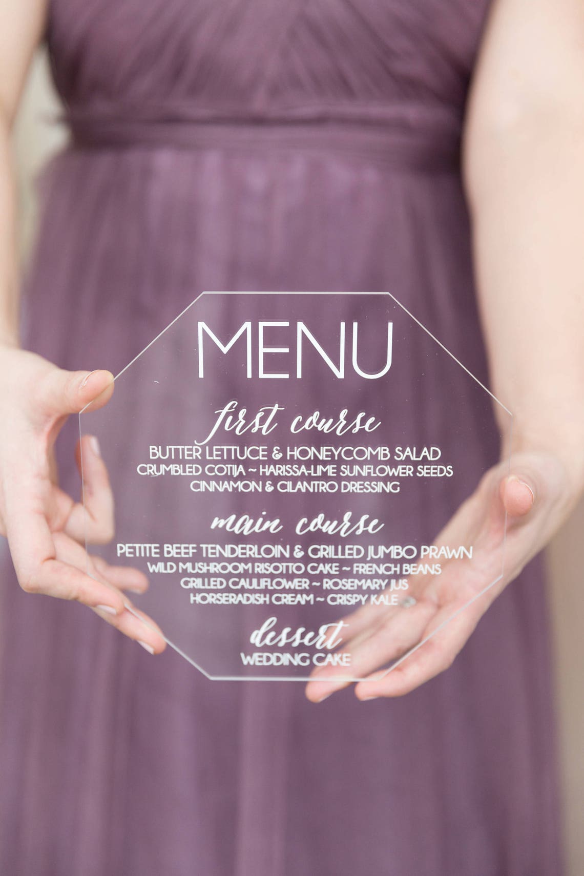 Acrylic Menu Acrylic Wedding Menus Lucite Wedding Wedding Etsy
