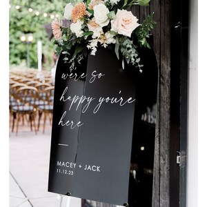 Wedding welcome sign, acrylic wedding sign, arch wedding signs, acrylic wedding signage, custom last name sign engagement gifts WEL014