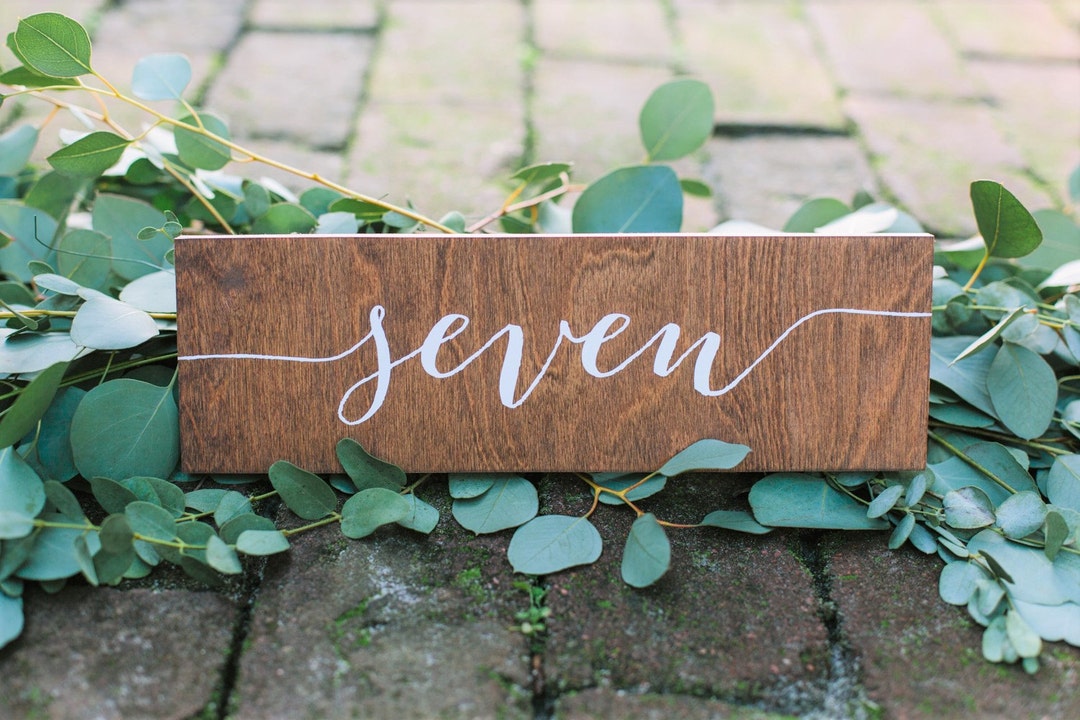 Table Numbers for Wedding, Custom Wedding Wood Table Numbers ...