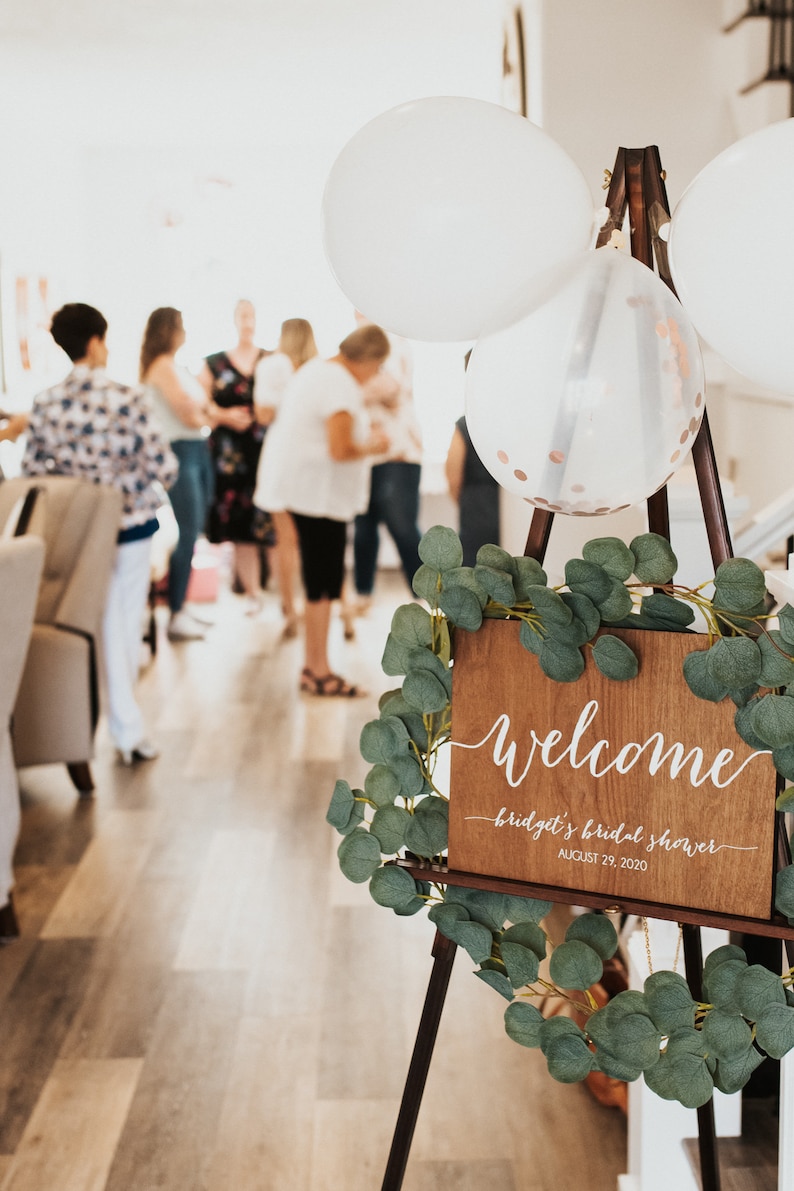 Welcome Sign, Bridal Shower Welcome Sign, Wedding Shower Sign, Baby Shower Welcome Sign, Engagement Party Sign, Wood Wedding Signs, ww1 c image 2