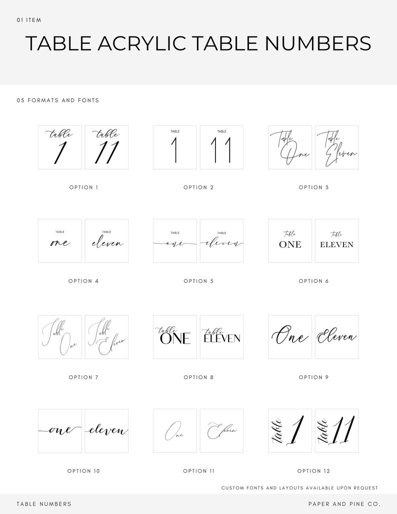 Table Numbers Wedding Table Numbers Acrylic Table Numbers Etsy