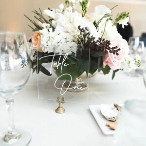 Wedding Table Numbers Acrylic