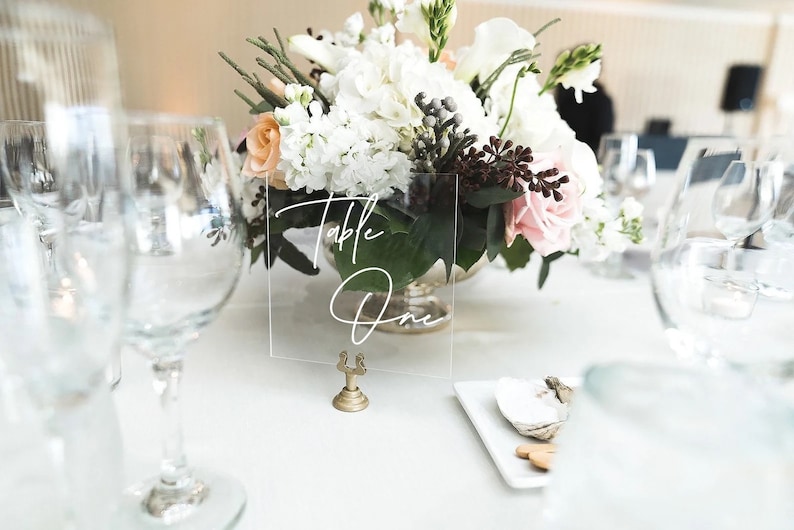 Wedding Table Numbers Acrylic