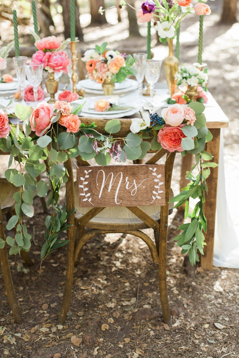 Mr and Mrs Signs, Mr and Mrs Chair Signs, Mr and Mrs, Mr Mrs Table Sign, Wooden Wedding Signs, Mr Mrs signs, Mr Mrs chair signs nc image 1