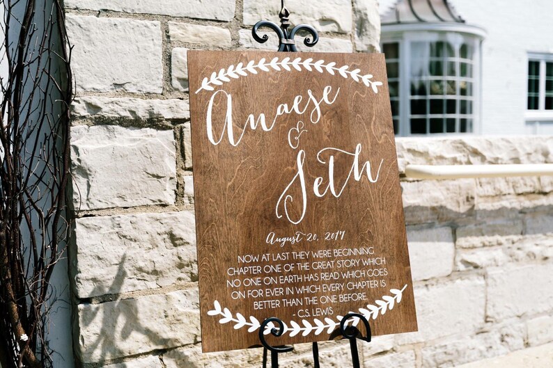 Wedding Welcome Sign Quote Sign Wooden Wedding Signs | Etsy