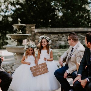 Here comes the Bride Sign, Ringer Bearer, Flower Girl Don't worry ladies, i'm still single Wooden Wedding Signs Wood HCB001 image 4