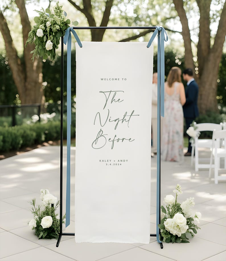 Fabric Wedding Sign