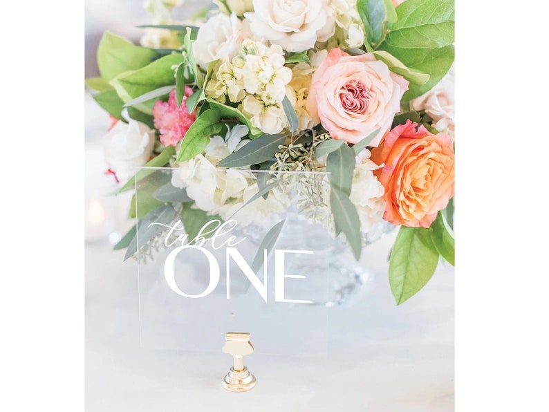 Wedding Table Numbers Acrylic