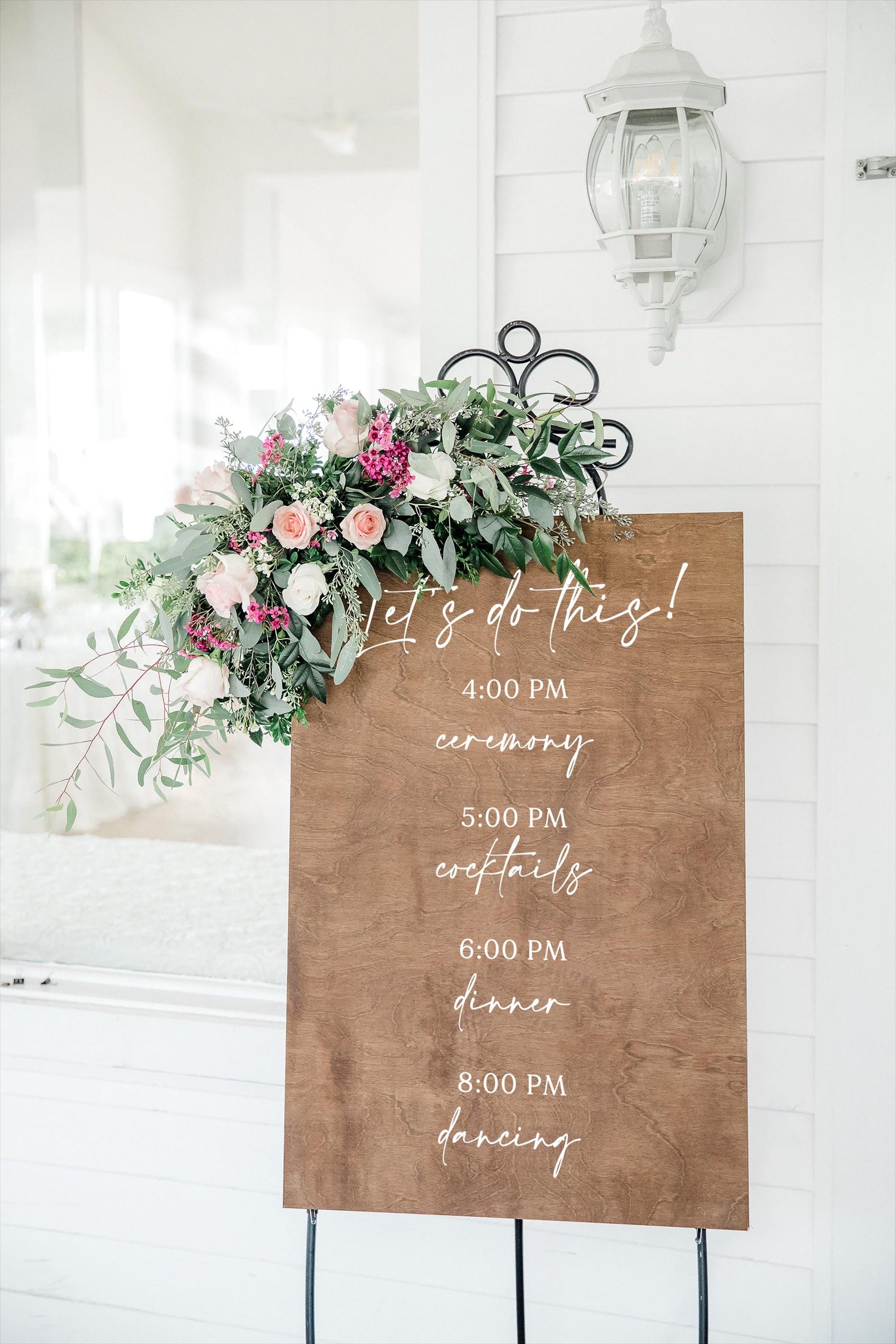 Wedding Schedule Sign, Wood Wedding Timeline Sign, Wedding Order of ...