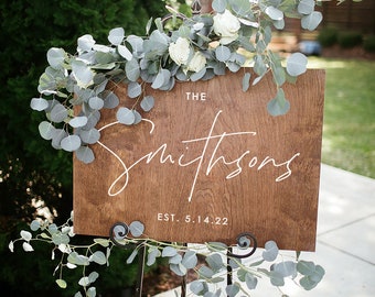 Wedding Welcome Sign, Last Name, Welcome sign, Wedding Wood Welcome Sign, Wedding sign, Wood Wedding Sign, Wooden Wedding Modern WEL004-c