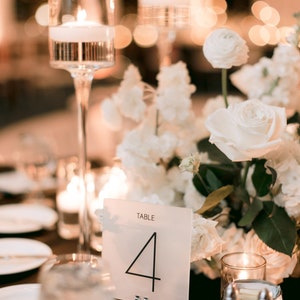 Wedding Table Numbers Acrylic
