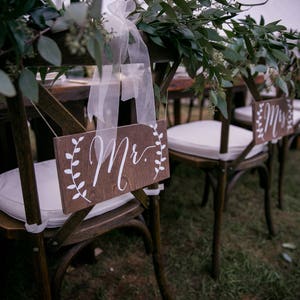 Mr and Mrs Signs, Mr and Mrs Chair Signs, Mr and Mrs, Mr Mrs Table Sign, Wooden Wedding Signs, Mr Mrs signs, Mr Mrs chair signs nc image 5