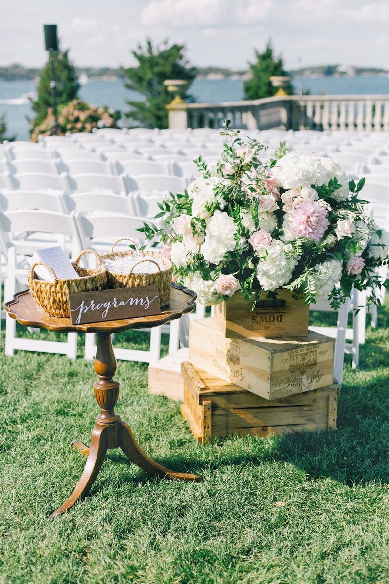 Programs Sign - Wooden Wedding Signs - Wood -nc - Etsy