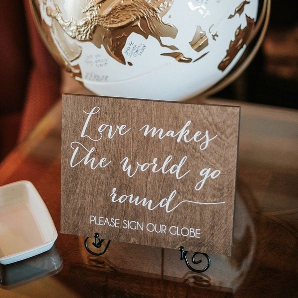 Guest Globe sign, sign our guest globe, Guestbook Sign, Guest Book Sign, Wedding Guestbook sign, wood guestbook, Wooden Wedding Signs -nc