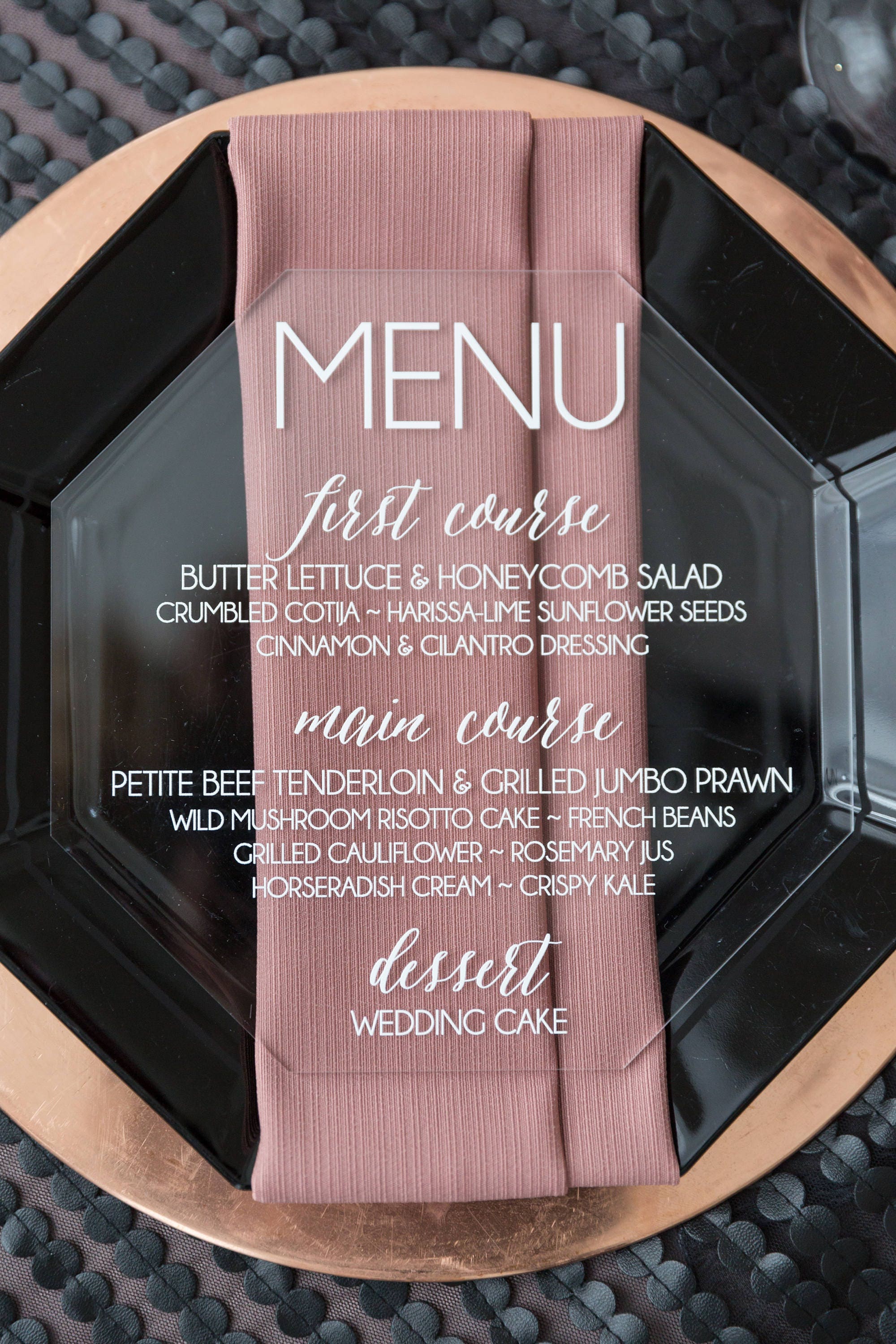 Acrylic Menu Acrylic Wedding Menus Lucite Wedding Wedding Etsy