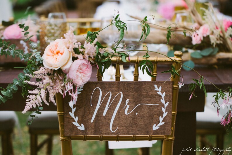 Mr and Mrs Signs, Mr and Mrs Chair Signs, Mr and Mrs, Mr Mrs Table Sign, Wooden Wedding Signs, Mr Mrs signs, Mr Mrs chair signs nc image 3