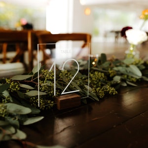 Table numbers, wedding table numbers, acrylic table number, lucite table numbers, wedding signs, acrylic wedding signs, lucite NUM000-nc
