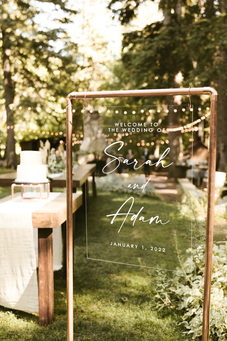 Wedding Welcome Sign Acrylic