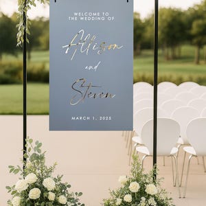 Wedding Welcome Sign, Modern Wedding Sign, Acrylic Wedding Sign, Gold Mirror Wedding Sign, 3D Laser Wedding Signs, Acrylic Wedding WEL012 image 9