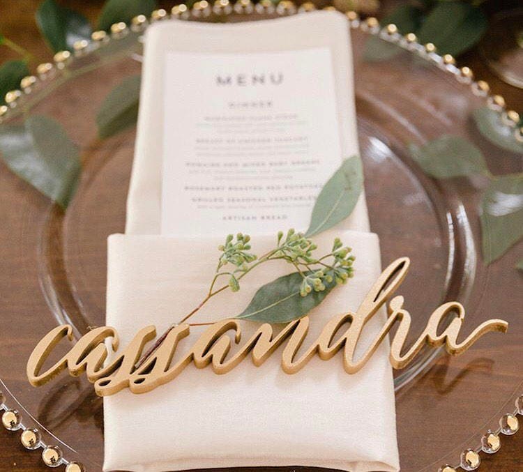 Wood cut place cards, Laser cut place cards, wedding place cards, woo…