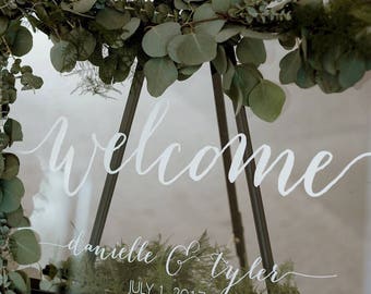 Wedding welcome sign, acrylic wedding sign, wedding signs, acrylic wedding signage, custom acrylic sign, last name, engagement gift WEL001