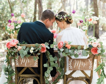 Mr and Mrs Signs, Mr and Mrs Chair Signs, Mr and Mrs, Mr Mrs Table Sign,  Wooden Wedding Signs, Mr Mrs signs, Mr Mrs chair signs -nc