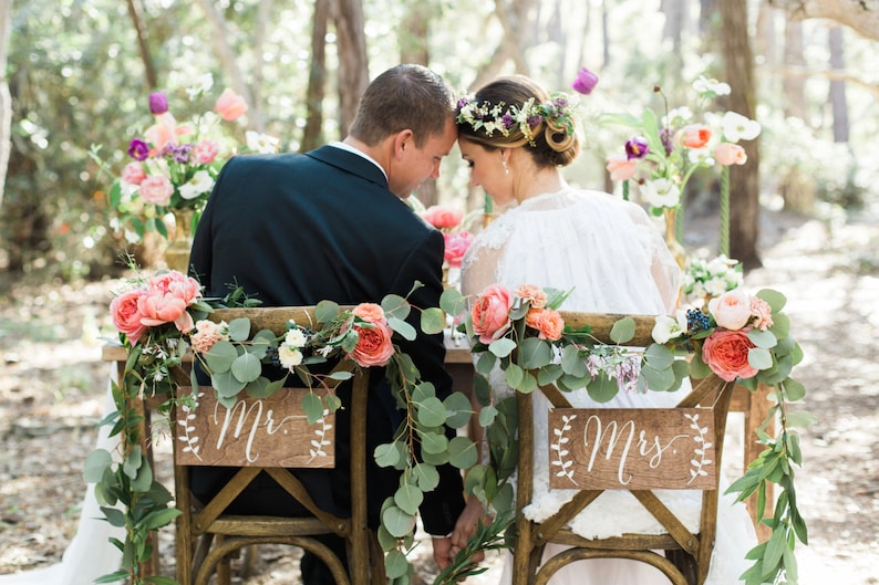 Mr and Mrs Signs, Mr and Mrs Chair Signs, Mr and Mrs, Mr Mrs Table Sign, Wooden Wedding Signs, Mr Mrs signs, Mr Mrs chair signs nc image 2