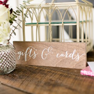 Gifts and Cards Wedding Sign, wood wedding signs, cards sign, wooden wedding signs, wood wedding decor, rustic wedding sign, wood cards nc image 3