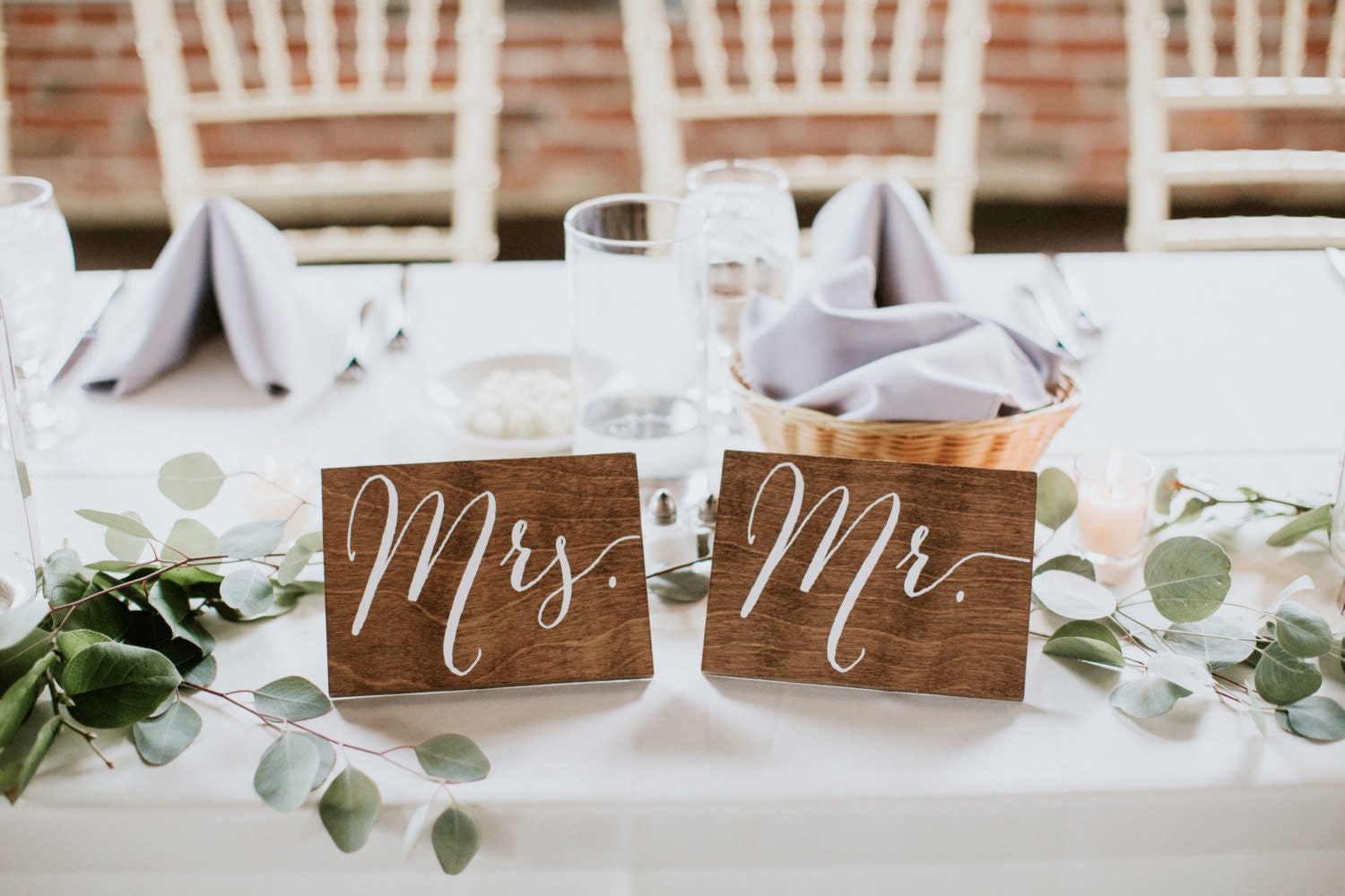 Mr and Mrs Signs, Mr and Mrs Chair Signs, Mr and Mrs, Mr Mrs Table Si…