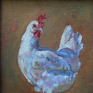 Charming Chicken, Chicken Painting, Chicken Original Oi