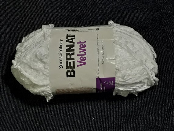 Bernat White Velvet Yarn Etsy