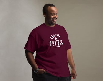 Men's Classic 1973 tee, turning 50 t shirt, birth year tee