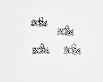 2024 Graduation charm set of 4 senior, graduate, jewelry making