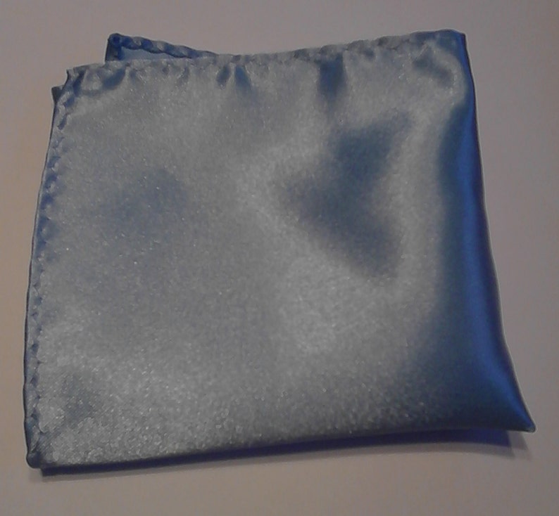Something Blue Wedding Handkerchief Light Blue image 1