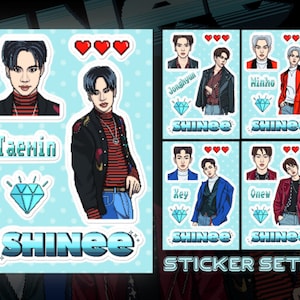 Shinee pixel - Set di adesivi